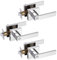 Probrico 3 Pack Privacy Door Lever Stainless Steel Bedroom Door Knob Lock Internal Door Handle Polished Chrome