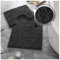 GC GAVENO CAVAILIA Luxuriöses, superweiches 2-teiliges Badematten-Set, rutschfest, extra saugfähig, 100% Polyester, Badezimmer-WC-Vorleger, normal (50 x 80, 50 x 40 cm), Schwarz