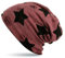 stylx Beanie Mütze mit Sterne Print im Destroyed Vintage Look, Unisex (B15)