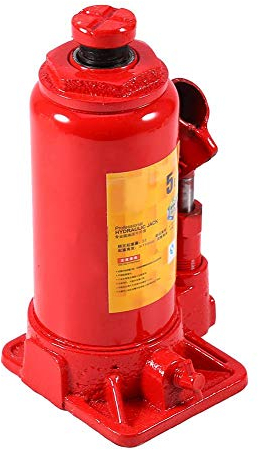 Cric hydraulique à roulettes 5T - Tampon vertical portable - Pour voiture, camion, bateau, camion - Rouge