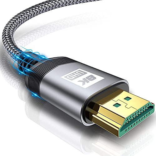 AviBrex 8K HDMI 2.1 Kabel 6M, Ultra HD 48Gbps Highspeed 10K 8K@60Hz, 4K@240HZ 165HZ 144HZ 120Hz,HDCP2.3, UHD eARC HDR 10+,Vision VRR, Kompatibel mit PS5/4/3,8K Gaming, TV, Blu-ray-Player, Projektor