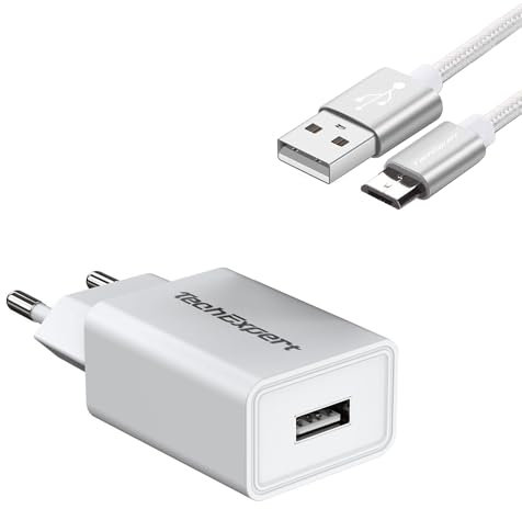 Kit Chargeur Blanc Compatible avec Tablettes Essentielb Smart'tab 1005, IT Works TM1010, Qimaoo 10 01QM, SANNUO K101, YOTOPT 10.1 3G K802 / K107 10.1”