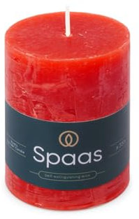 Spaas Rustikale Stumpenkerze 70/95 mm 35St. - rot