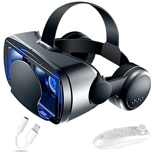 VR Glasses, Virtual Reality Headset, VR Headsets Support Android and IOS, Bluetooth Connection for iPhone 13 Pro Max/13 Pro/13/12/11, for Samsung Galaxy S21, Huawei, Xiaomi ( Color : A , Size : Ios )