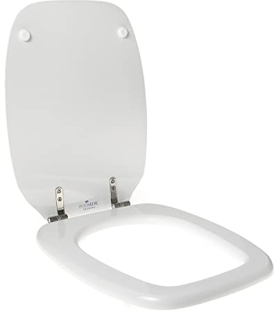 WC-Sitz für Catalano Fiesta Holz, Polyester, edel, Scharnier aus Edelstahl, Farbe: Weiß, Verschluss: Soft Close