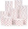 MATICAN Paper Ice Cream Cups, 100-Pack, 9oz Disposable Dessert Bowls with Rose Gold Foil Polka Dots
