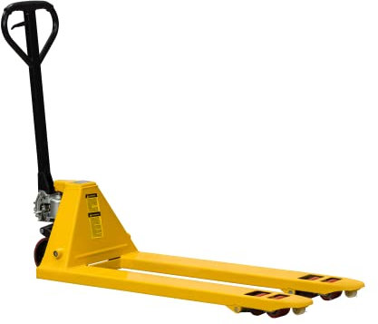 The Workplace Depot Hydraulic Pallet Jack 2500kg Manual Lift Truck for Warehouse & Industrial Use – Ergonomic Handle, Adjustable Forks, Corrosion-Resistant Finish (Polyurethane (PU))