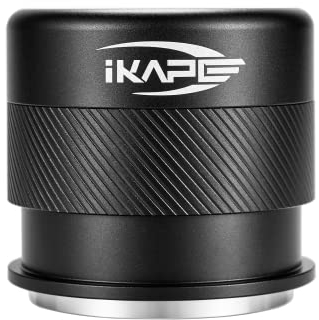 IKAPE Coffee Products, 53MM Espresso Tamper, Premium Barista Coffee Calibrated Tamper with Spring Loaded, 100% Stainless Steel Tamper Compatible with 54MM Breville Bottomless Portafilter (Black)