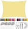 Sonnensegel Rechteck 1.5 x 2m Wasserdicht Sonnenschutz Balkon Terrasse mit Montagezubehör PES Polyester 98% UV-Schutz Reißfest Wetterfest für Garten Outdoor,Beige