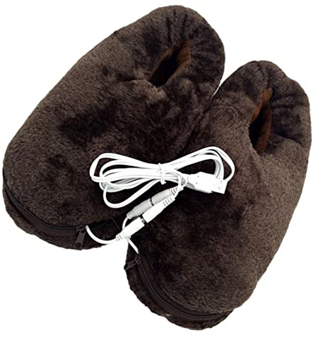 Garneck 1paar Usb Heizschuhe Für Winter Bequeme Elektrische Fußwärmer Für Zuhause Büro Und Dorm Schnelles Aufheizen Große Schuhform Perfektes Für Kalte Wintertage