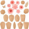 Harloon 60 Stück große Papierblumen-Vorlagen-Set, DIY-Papierdekorationen für Wandblüten-Schablonen, 9 Arten von Blumen für Hochzeit, Geburtstag, Party, Fotografie-Hintergrund