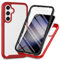 JIAFEI Funda para Samsung Galaxy S23 FE 5G, [con Protector de Pantalla Integrado] 360 ° Carcasa Completa Transparente Case Cover - Rojo