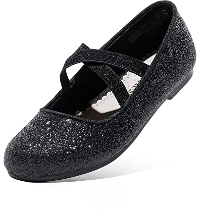DREAM PAIRS Mädchen Mary Jane Strap Flache Schuhe Ballerinas Prinzessin Schuhe Flache Schulschuhe ANGIE-2-NEW-E NEU SCHWARZ-New 36 (EUR)