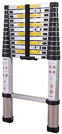 FLOWFX Aluminum Telescoping Ladder Portable Foldable Telescopic Ladder Attic Ladder Safety Lock Design Extend Ladder with EN131 and CE Standard (Size : 4.6m/15.1ft) lofty ambition