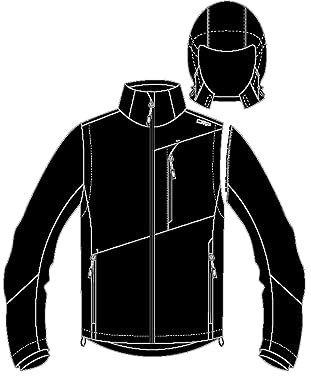 CMP, JACKET ZIP HOOD WITH DETACHABLE SLEEVES, 33A1827, Basic Black, 54, Man