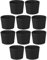 Silicone Cup Sleeve, Pack of 10 Nonslip Heat Resistant Silicone Bottle Cup Sleeve Water Mug Cover Protector for Tea Shop Coffee Shop Family Picnic and Travel Use, Black