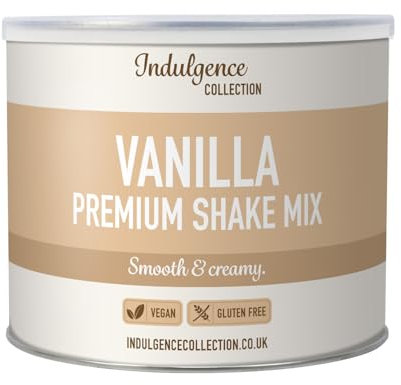 Indulgence Collection Vanilla Milkshake Powder Mix 4kg (4 x 1kg) - Luxurious Thick and Creamy Texture - Ideal for Frappe and Smoothie Drinks - Vegan and Gluten-Free - Made in the UK