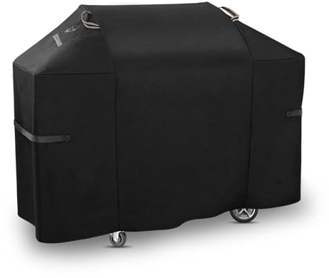 KINGLY Heavy Duty 48 Inch Grill Cover for Weber Spirit 200 and Spirit II 200 Series,600D Waterproof Fade Resistant 48 Inch BBQ Gas Grill Cover for Outdoor Grill with Straps,Compared to Weber 7138