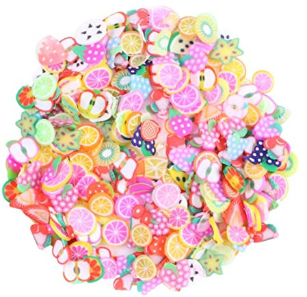 STOBOK 300pcs Polymer Fruit Slices Diy Nail Slice Nail Decorations for Art Making Kit Fruit Pattern