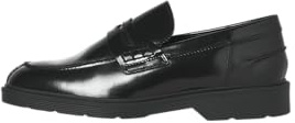 JACK & JONES Herren JFWDAX Leather Loafer STYD LN Slipper, Schwarz ,42 EU