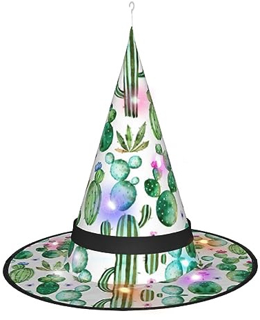 SamLng Kaktus Blume Hexenhut Zubehör - Frauen Halloween Maskerade Cosplay Verkleiden für Party Weihnachten Festliche Anlässe
