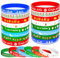 NEBURORA 24 Stück Weihnachts Silikonarmband in 8 Stilen, Gummiarmband mit Weihnachtsmuster für Party-Dekoration mit Weihnachtsthema