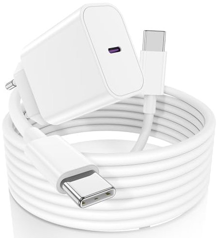 Schnellladegerät mit Kabel für iPhone 16 15,20 W USB C Ladegerät mit langem Kabel Original 2 m, Typ C Netzadapter für Apple iPhone 16 Pro Max/15 Plus, iPad Pro 12,9/11 Zoll, Air 5/4, Samsung