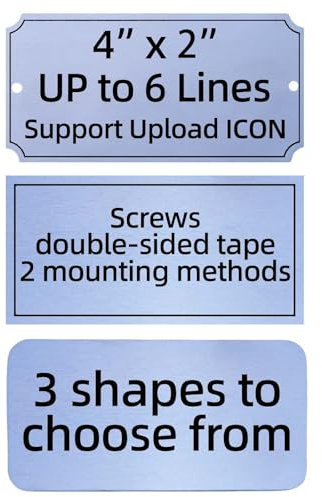 QIPAN Metal House Numbers Sign,Mailbox Numbers House Address Plaques,Indoor/Outdoor Use,Doorplate,Laser Engraving Personalized Address Signs for House,Apartment,Mailbox,Classroom (Silver, Large)