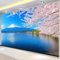 Vlies Fototapete Japanische Landschaft 3D Effekt 350x256 Kirschblüten Am Berg Fuji Foto Tapete Schlafzimmer Wohnzimmer Moderne XXL Wandtapete Groß Vliestapete Fototapeten Poster Wand a.1373