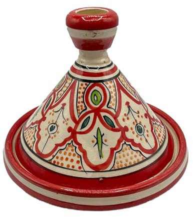 Tajine Decorativa Porta Spezie in Ceramica Marocchina, Dipinta a Mano Diam. 22 Cm Altezza 22 Cm 2911241701 Tunisia Turchia Etnico del Mondo