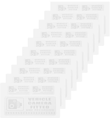 SG Store 10Pcs Auto Fenster Reverse Warnung Aufkleber Sicherheit Zeichen 135x55mm 65x30mm CCTV Video Kamera Aufnahme Aufkleber
