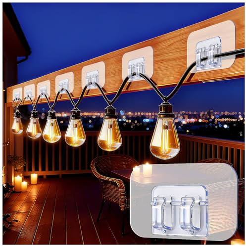 XJWWHZ 50Pcs Hooks for Outdoor String Lights Clips