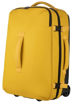 Tucano, Gommo Trolley Bagaglio a Mano 53x39x25 cm, Valigia Cabina con Porta PC per Laptop 15.6 e MacBook 16, Trolley in Materiale Gommato Water Resistant con Ruote e Maniglia Telescopica, Giallo