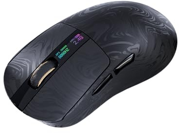 EPOMAKER Carbonis Wireless Gaming Mouse with Digital Display, PAW3950 Sensor, 8K Polling, 30K DPI, Carbon Fiber Composite Shell, Ergonomic Right Hand Esports Mouse for PC Gaming (Black)