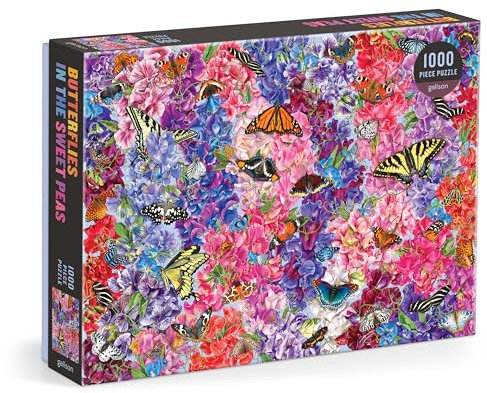 Troy Litten Butterflies In The Sweet Peas 1000 Piece Puzzle