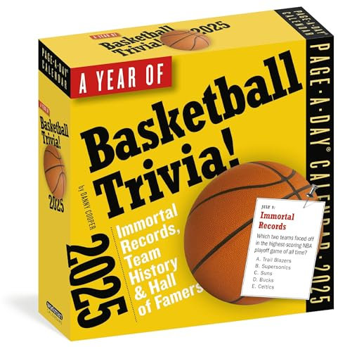 A Year of Basketball Trivia Page-A-Day® Calendar 2025: Immortal Records, Team History & Hall of Famers