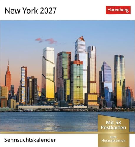 New York Sehnsuchtskalender 2027 - Wochenkalender mit 53 Postkarten: Der Big Apple in einem Foto-Kalender für den Tisch. Aufstellkalender mit 53 ... ein bisschen Fernweh. Auch zum Aufhängen