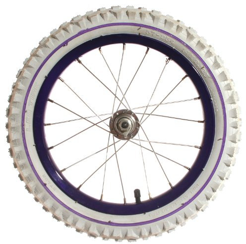 35,6 cm Dark Purple Rand weiß Reifen mit Line Bike Kids Vorderrad