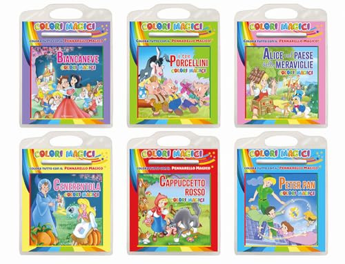 Colori magici: I tre porcellini-Peter Pan-Cappuccetto rosso-Biancaneve-Alice nel paese delle mervaglie-Cenerentola