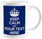 KEEP CALM AND CARRY ON PERSONALISED WITH ANY TEXT GIFT MUG CUP RETRO