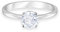 Swarovski Attract Ring, Rund, Weiss, Rhodiniert