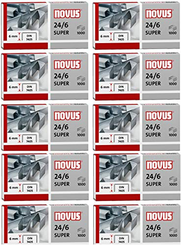 Novus Standardheftklammer für Büroheftgeräte (10, 24/6 Super)