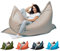 sunnypillow XXL Sitzsack, Riesensitzsack Outdoor & Indoor 180 x 145 cm mit 380L Styropor Füllung Sessel für Kinder & Erwachsene Sitzkissen Sofa Beanbag viele Farben und Größen zur Auswahl Grau