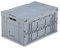 Relaxdays Cassetta Pieghevole, Stabile, da Lavoro, Plastica Resistente, 60L, HLP 32,5x58,5x39,5cm, Grigio