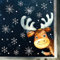 Wandtattoo Loft Fensterbilder Weihnachten mit Elch und Schneeflocken – Wiederverwendbar – A4 Bogen – Weihnachstdeko Fenster Kinderzimmer, Weihnachtsbilder Fenster, Fensterbild Winter