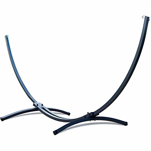 Potenza® - Support pour Hamac 2 Personnes avec Kit de Suspension - Cadre pour Hamac Double Suspendu Idéal Jardin Intérieur Extérieur Support Graphite