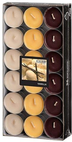 GALA Flavour by Duftlichte Ø 38 mm, 17 mm Creme - Vanilla Ton in Ton 96972 Teelichte Duftkerzen, 288 Stück