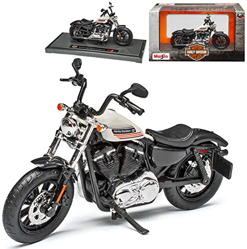Harley Davidson Forty-Eight Special Australian Version Weiss 1/18 Maisto Modell Motorrad mit individiuellem Wunschkennzeichen