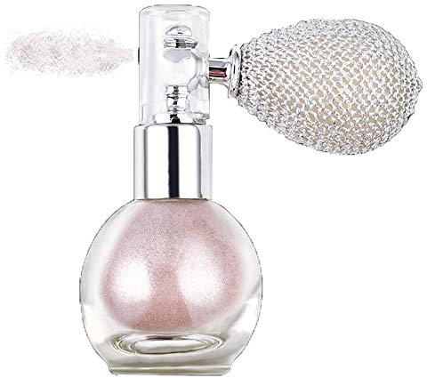 GL-Turelifes Highlighter Loose Powder Spray Glitter Powder Spray Shimmer Sparkle Powder Make-up-Spray für Haare, Gesicht, Körper, Kosmetik (#3 Nackt Rosa)
