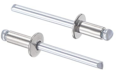 sourcing map Blind Rivets 304 Stainless Steel 5mm Diameter 10mm Grip Length Silver 100pcs